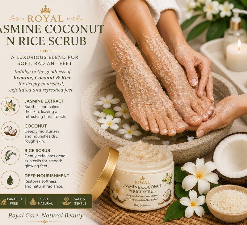 Royal Jasmine Coconut n Rice Scrub